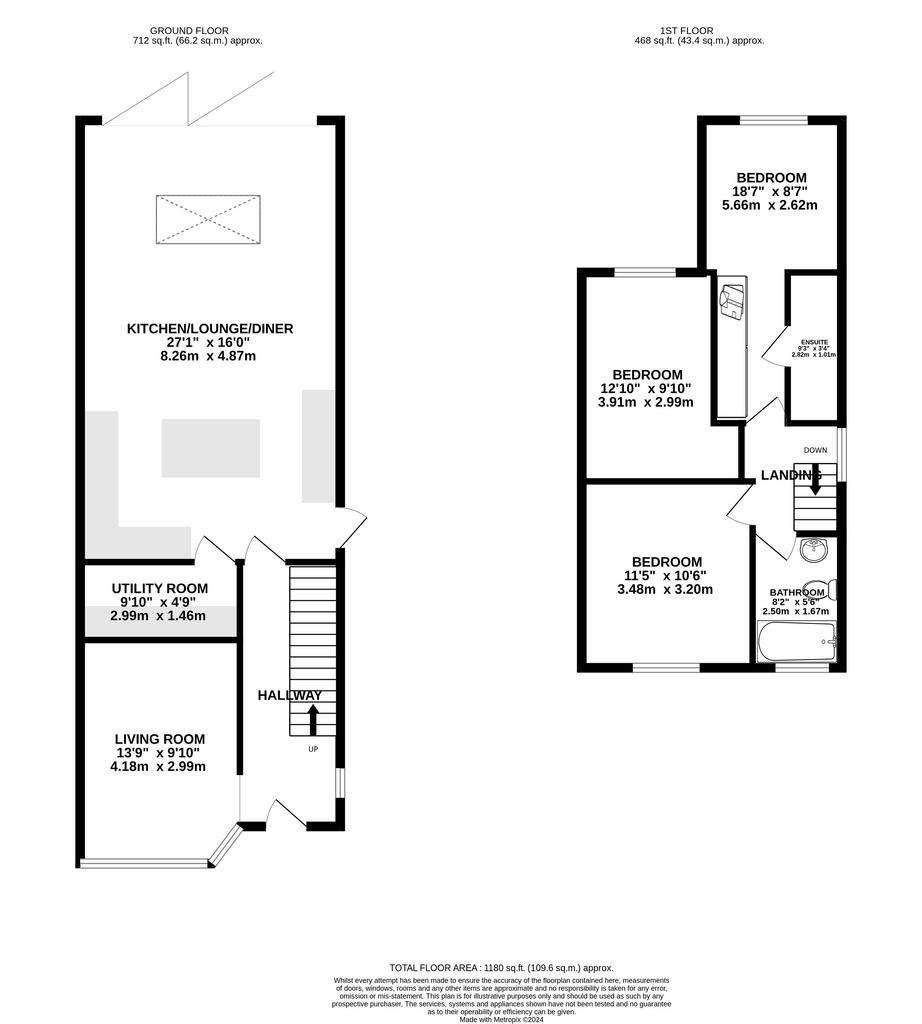 3 bedroom semi-detached house for sale - floorplan