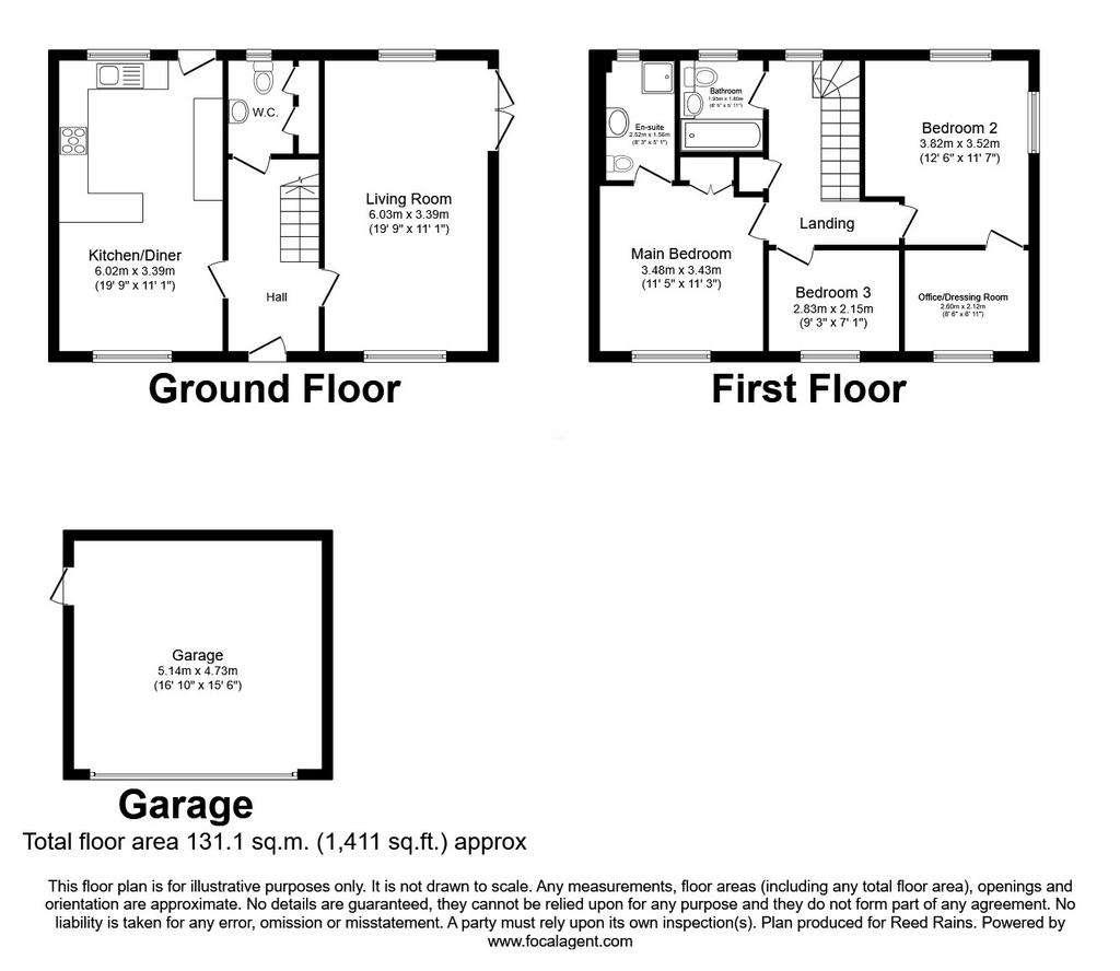 3 bedroom detached house for sale - floorplan