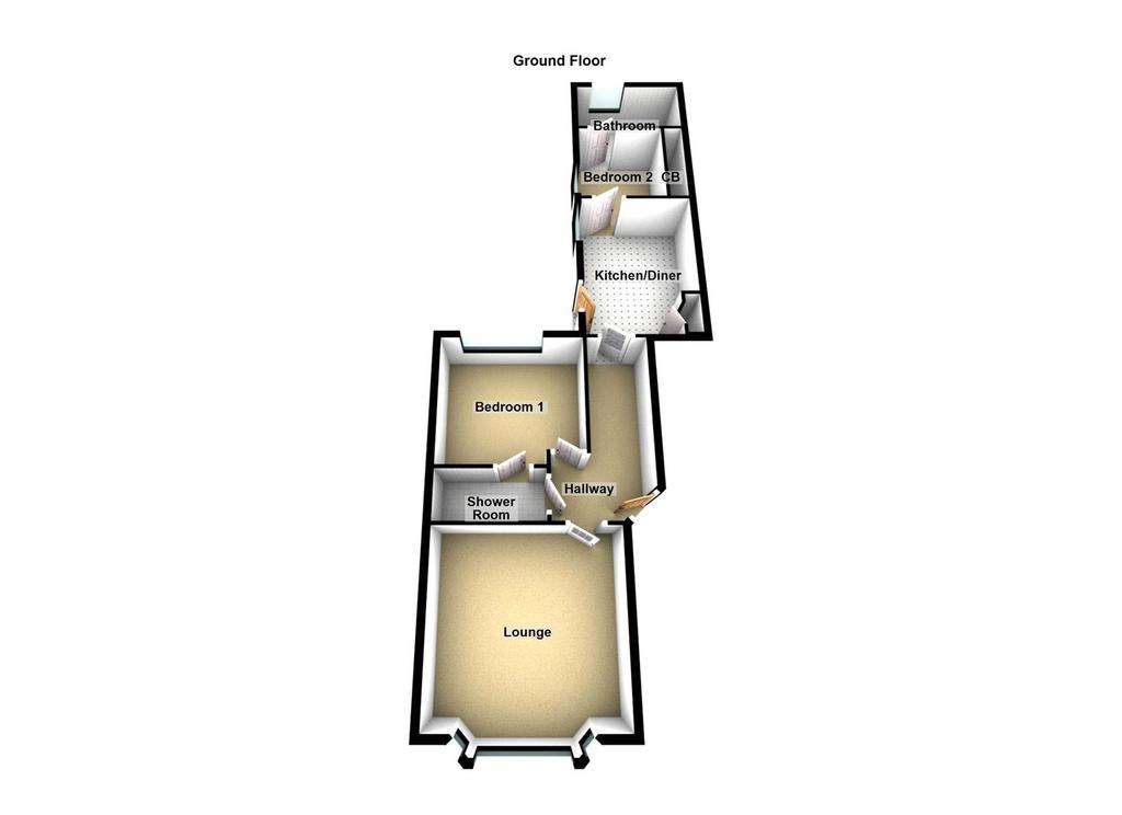 2 bedroom flat for sale - floorplan