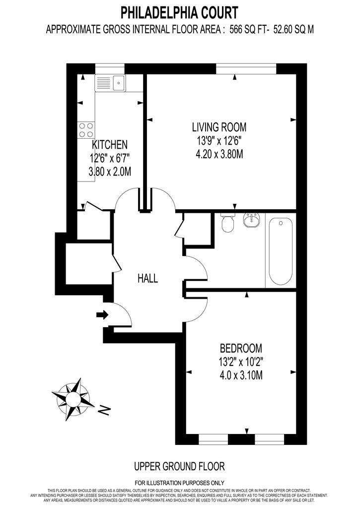 1 bedroom flat to rent - floorplan