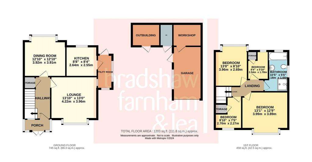 4 bedroom end of terrace house for sale - floorplan