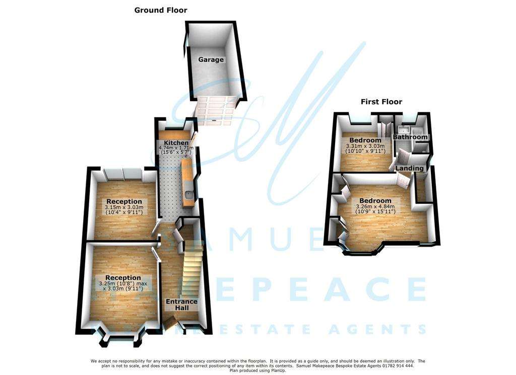 2 bedroom semi-detached house for sale - floorplan