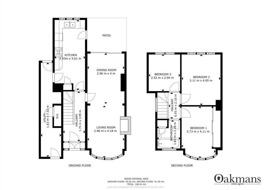 3 bedroom semi-detached house to rent - floorplan