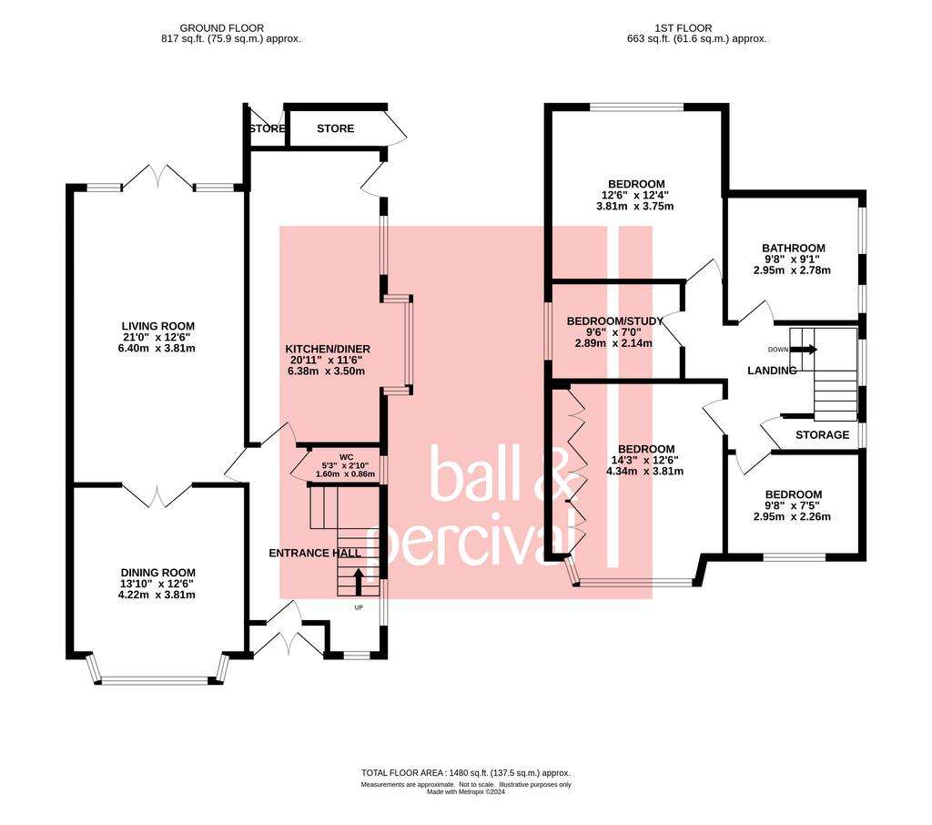 4 bedroom detached house for sale - floorplan