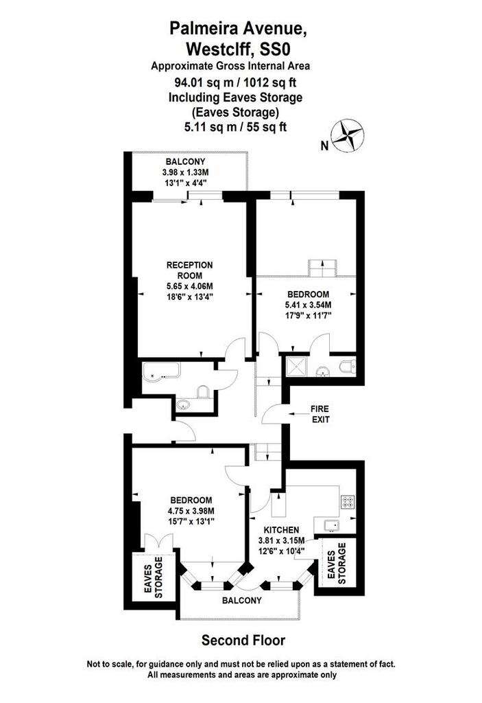 2 bedroom flat for sale - floorplan