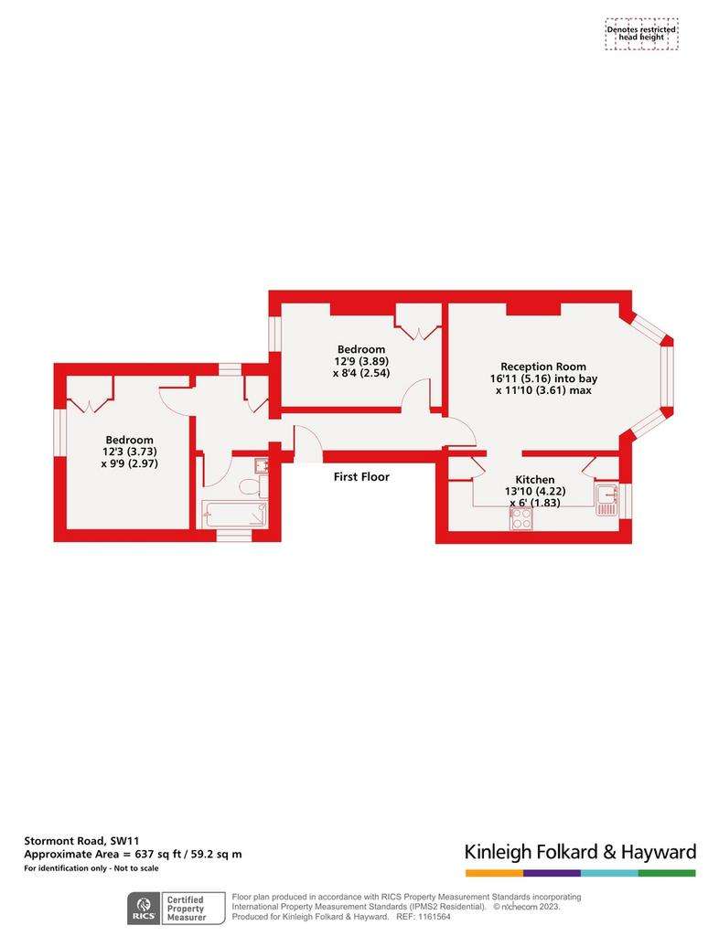 2 bedroom flat for sale - floorplan