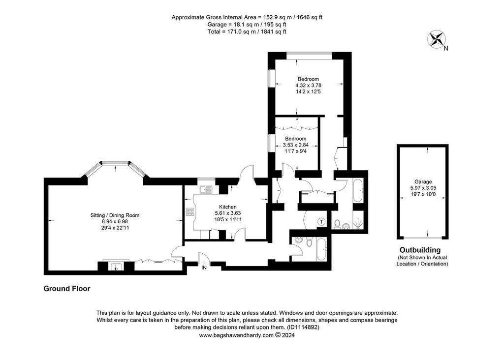 2 bedroom flat for sale - floorplan