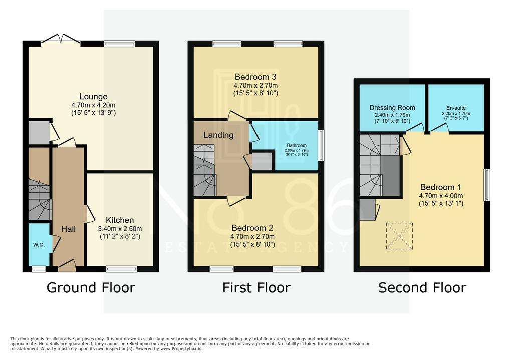 3 bedroom end of terrace house for sale - floorplan