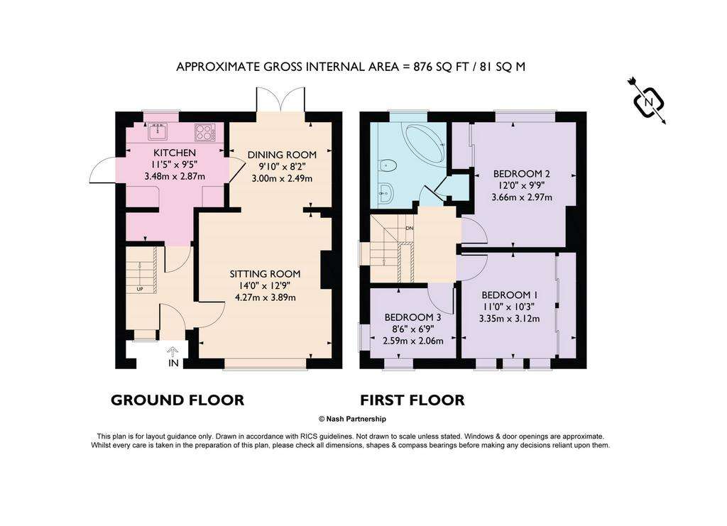 3 bedroom semi-detached house for sale - floorplan