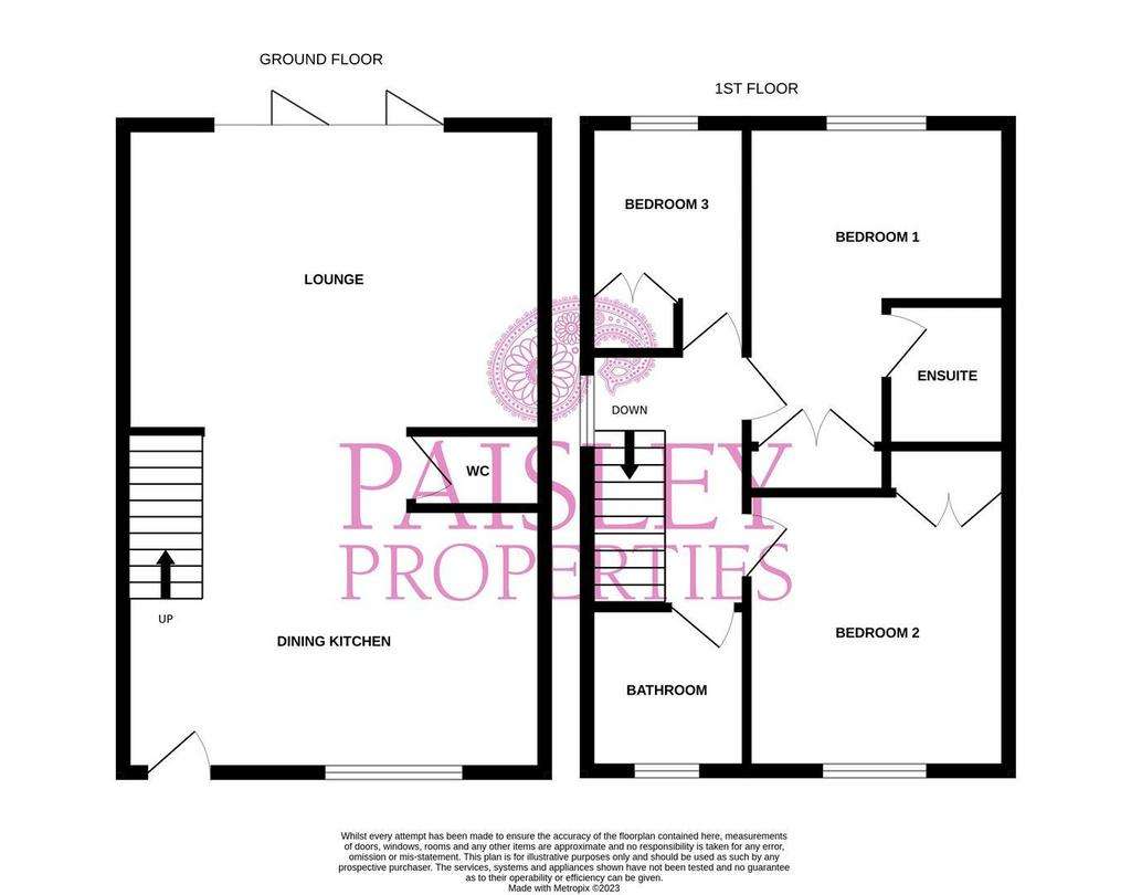 3 bedroom semi-detached house for sale - floorplan