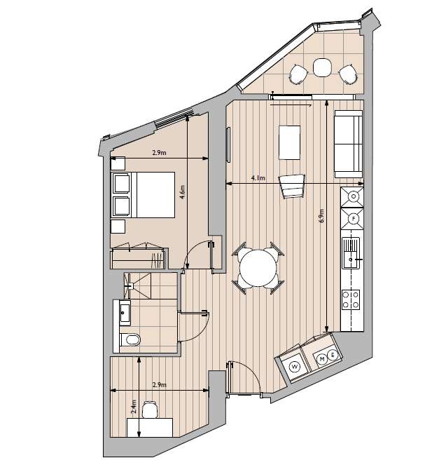 2 bedroom flat for sale - floorplan