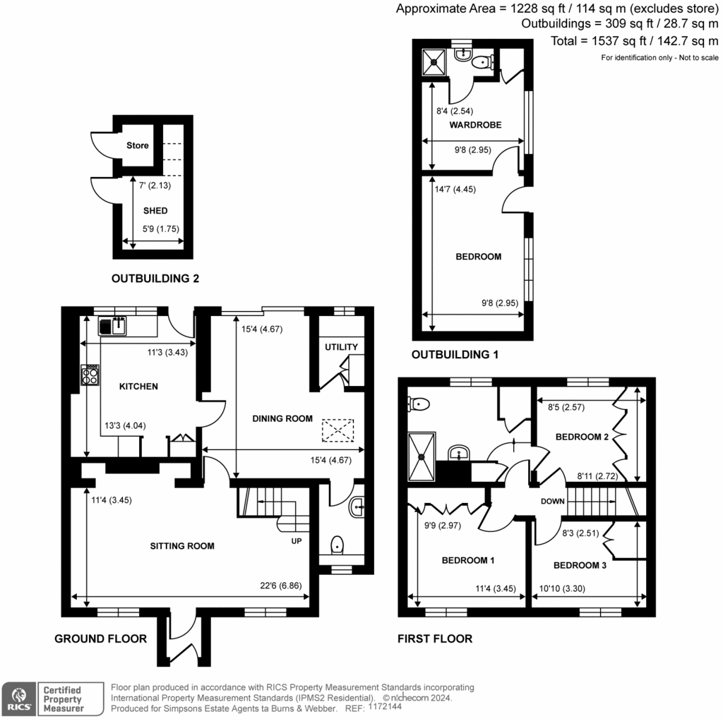 3 bedroom detached house for sale - floorplan