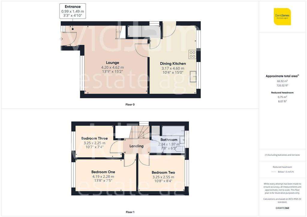 3 bedroom detached house for sale - floorplan