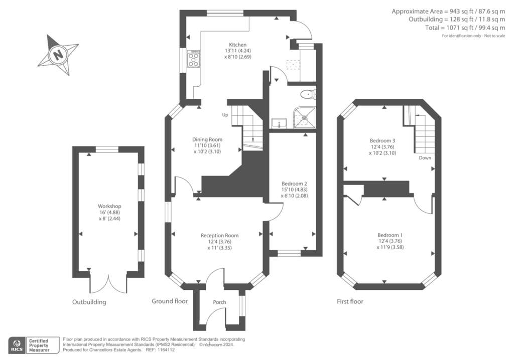 3 bedroom cottage for sale - floorplan