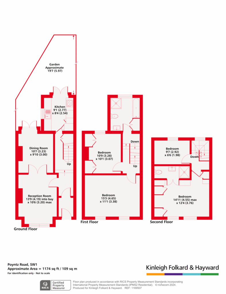 4 bedroom terraced house for sale - floorplan