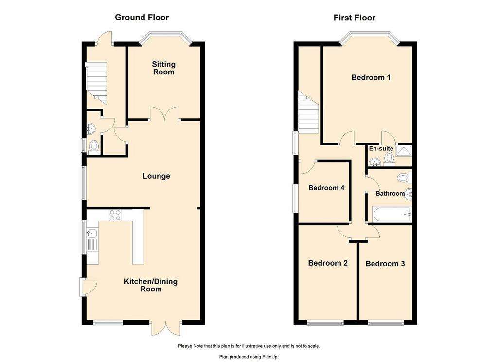 4 bedroom semi-detached house for sale - floorplan