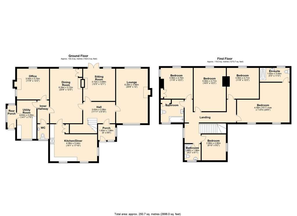 5 bedroom detached house for sale - floorplan