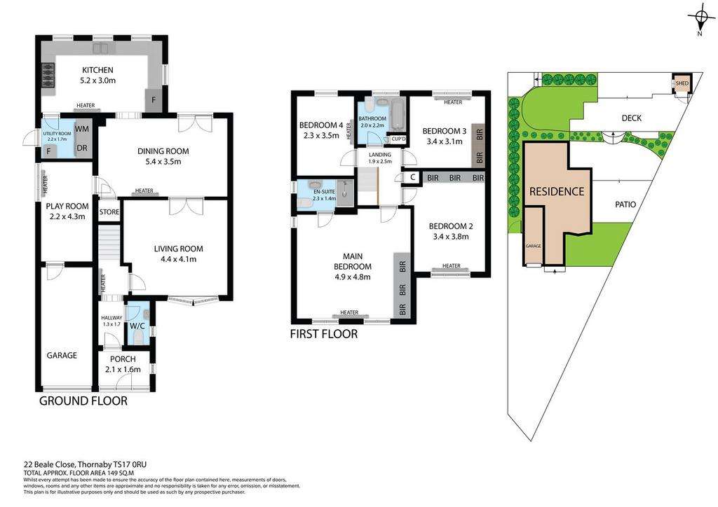 4 bedroom detached house for sale - floorplan