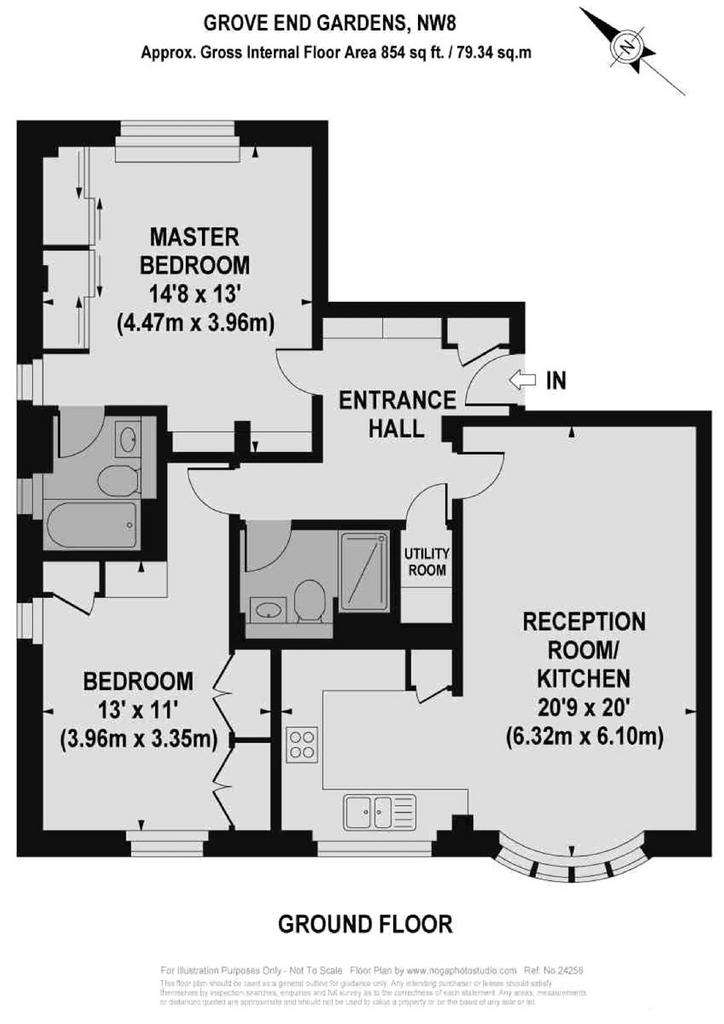 2 bedroom flat to rent - floorplan