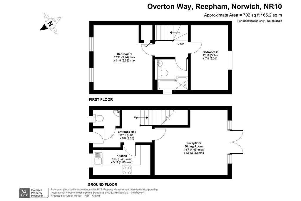 2 bedroom semi-detached house for sale - floorplan