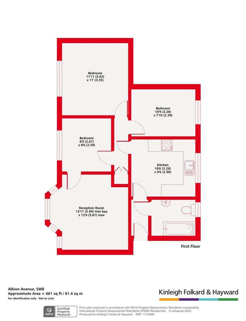 2 bedroom flat to rent - floorplan