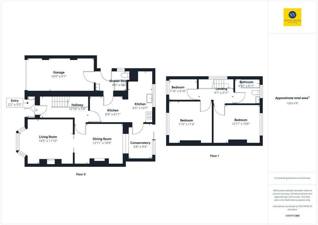 3 bedroom semi-detached house for sale - floorplan