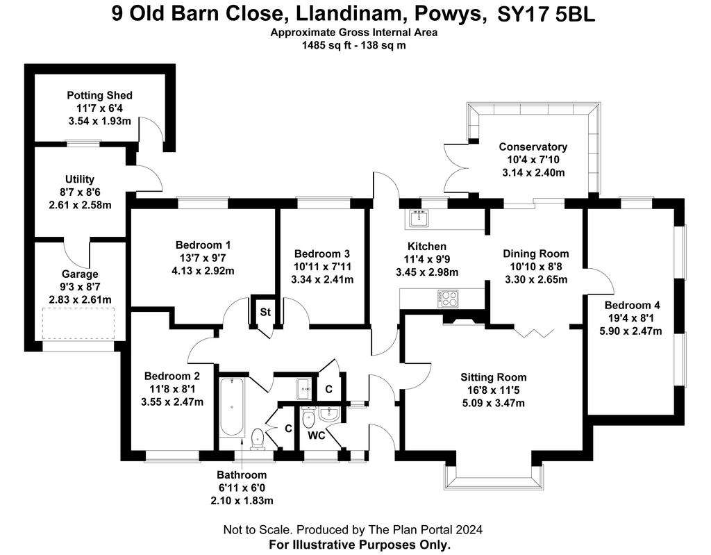 3 bedroom bungalow for sale - floorplan