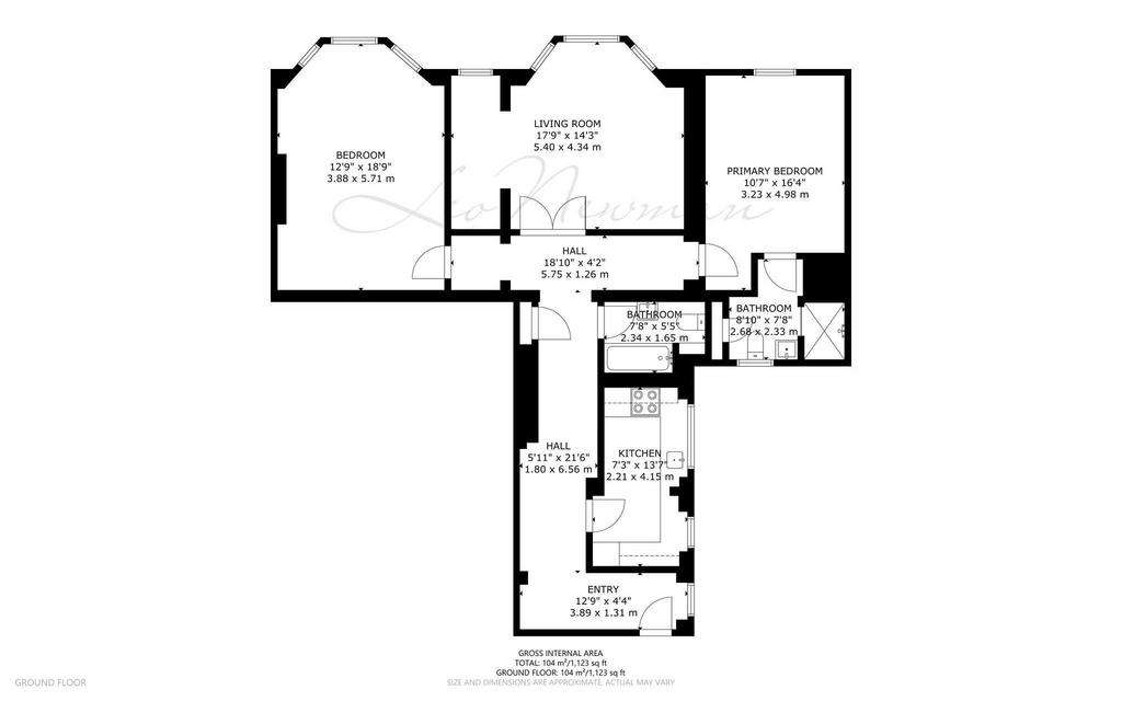 2 bedroom flat to rent - floorplan