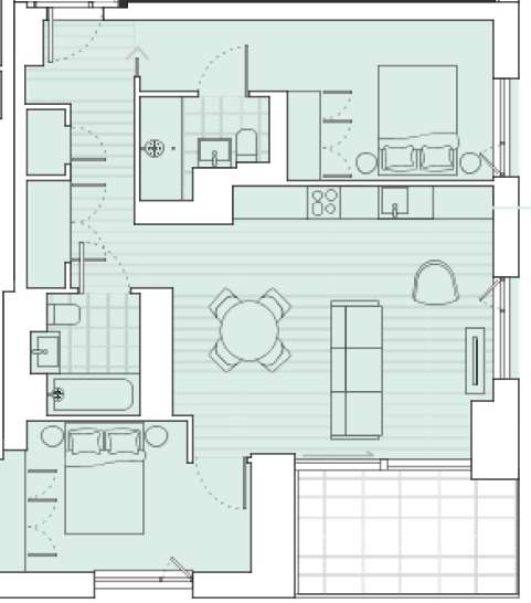 2 bedroom flat for sale - floorplan