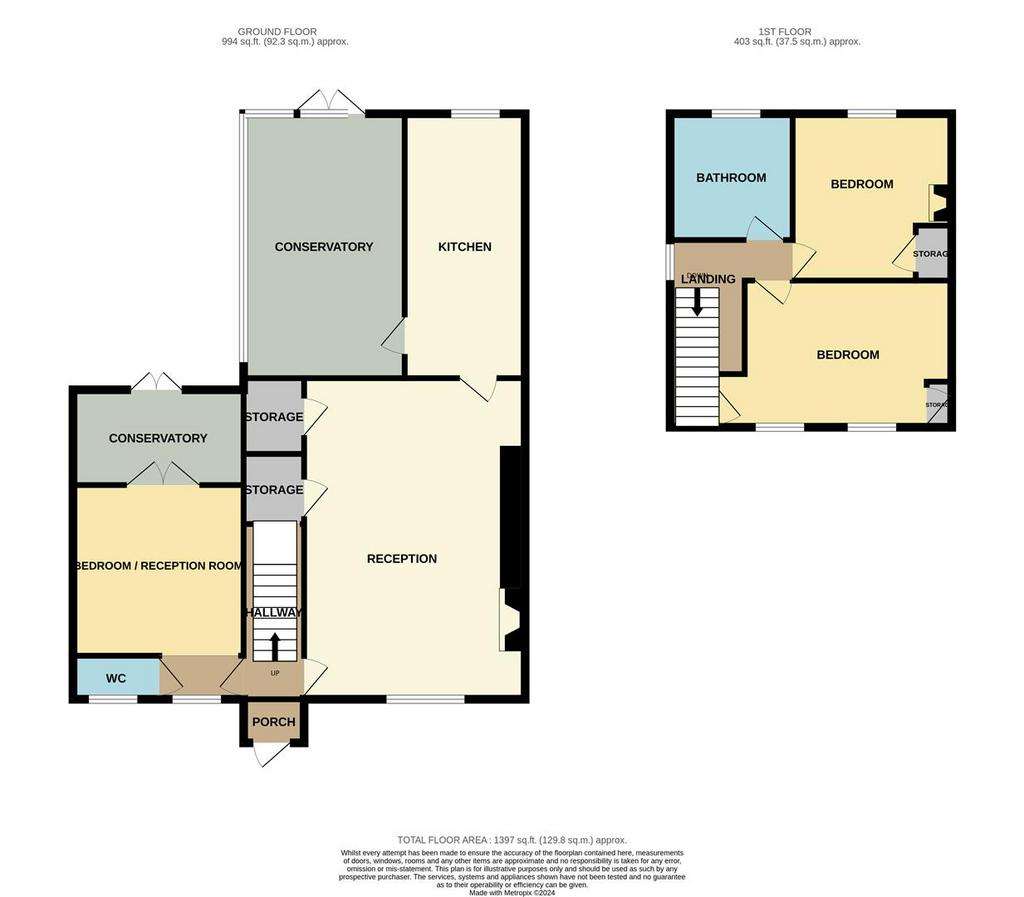 3 bedroom semi-detached house for sale - floorplan