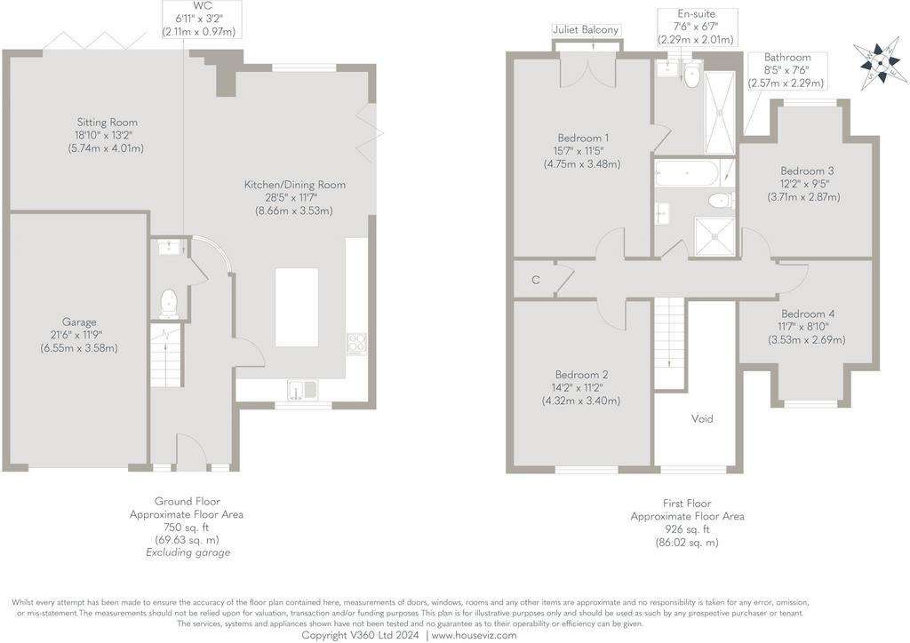 4 bedroom detached house to rent - floorplan