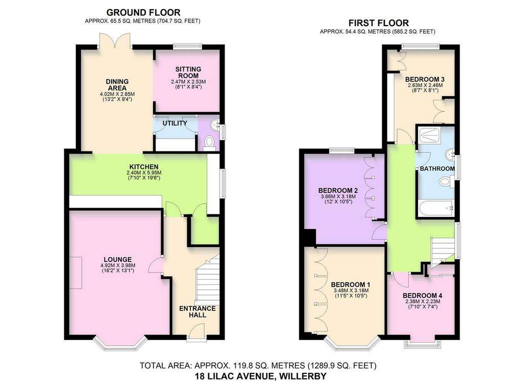 4 bedroom semi-detached house for sale - floorplan