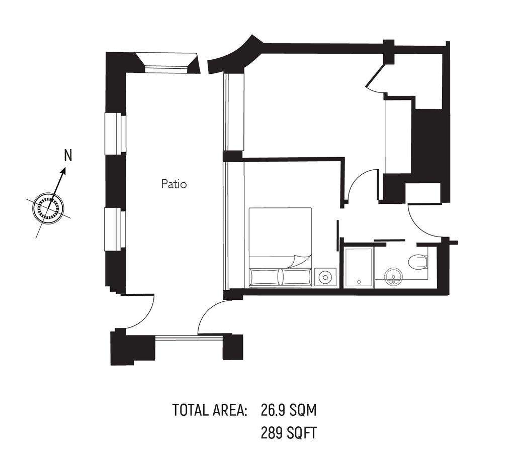 1 bedroom flat to rent - floorplan