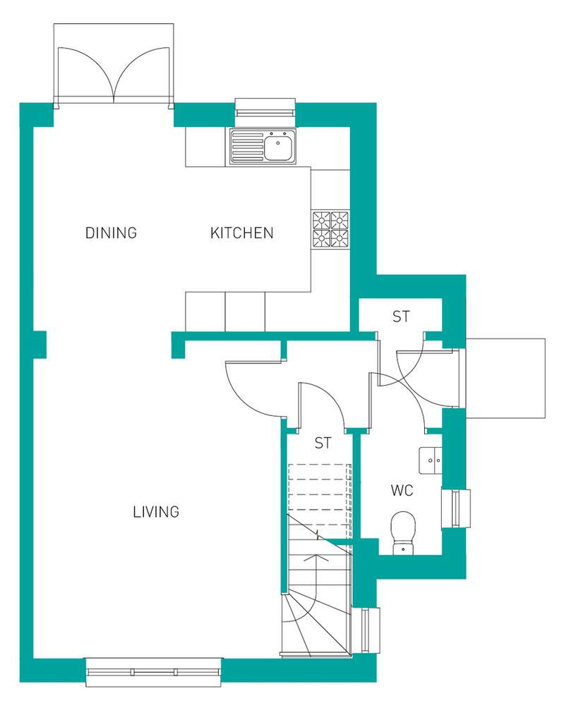 3 bedroom terraced house for sale - floorplan