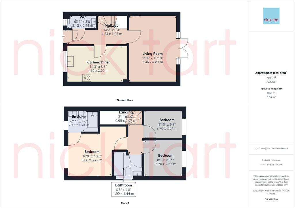 3 bedroom semi-detached house for sale - floorplan