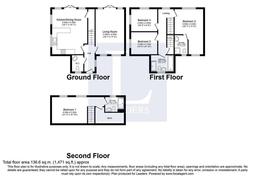 4 bedroom detached house to rent - floorplan