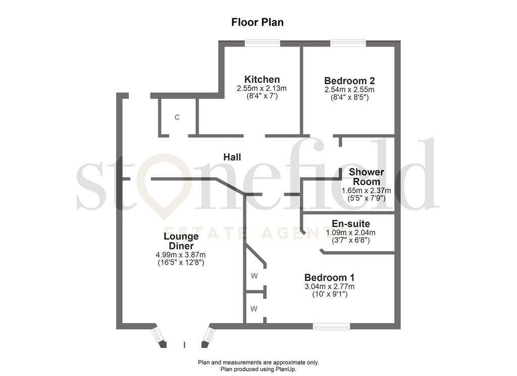 2 bedroom flat for sale - floorplan