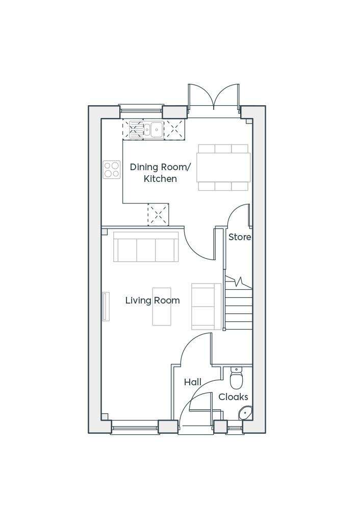 3 bedroom semi-detached house for sale - floorplan