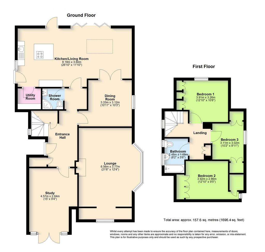 3 bedroom detached house for sale - floorplan