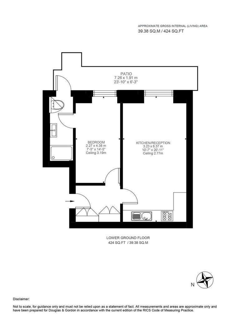 1 bedroom flat for sale - floorplan