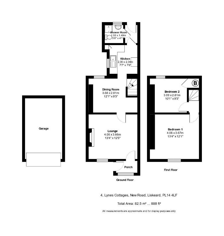 2 bedroom cottage for sale - floorplan