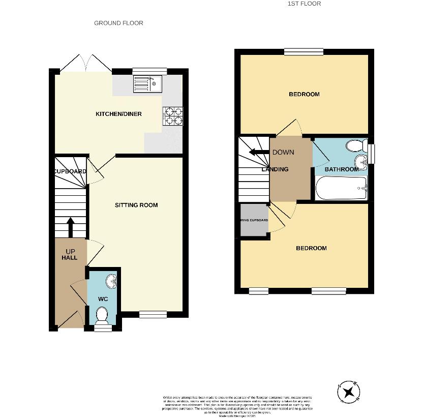 2 bedroom detached house for sale - floorplan