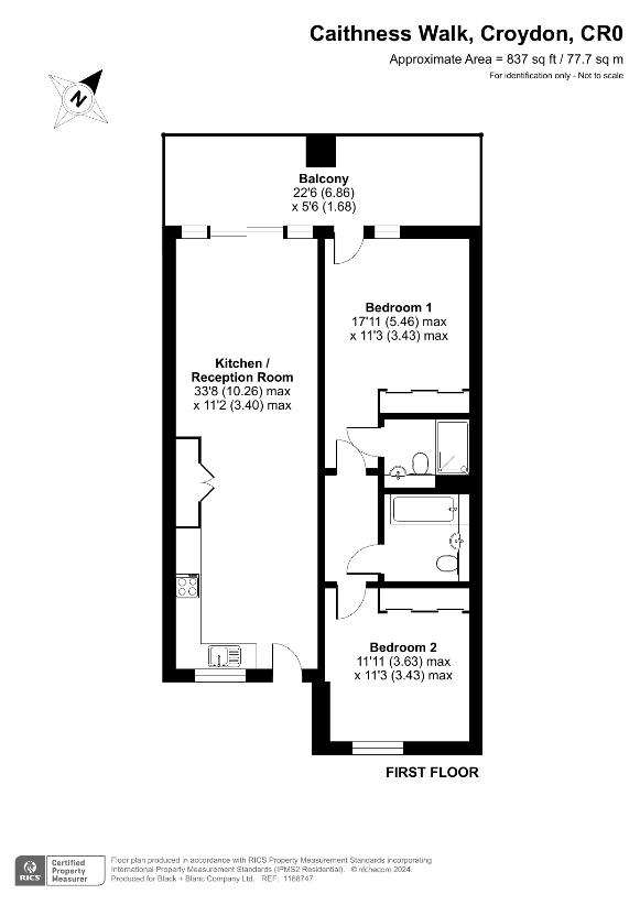 2 bedroom flat for sale - floorplan