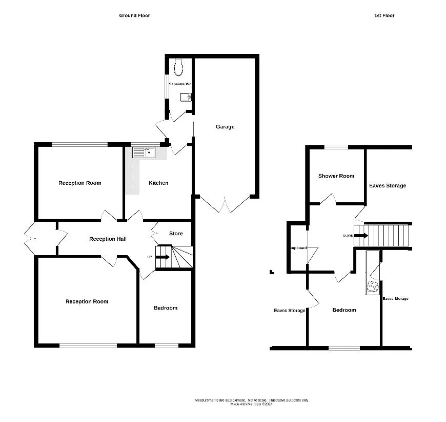 2 bedroom bungalow for sale - floorplan