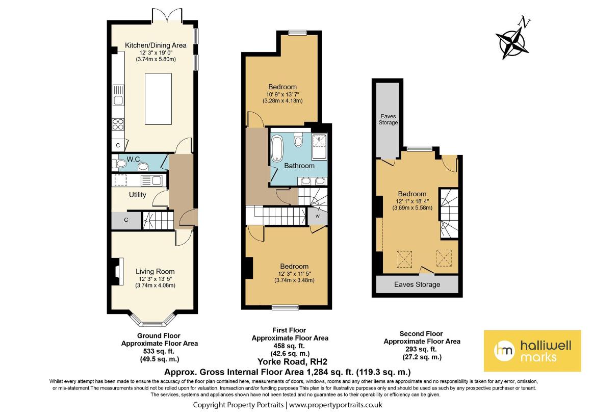 3 bedroom detached house for sale - floorplan