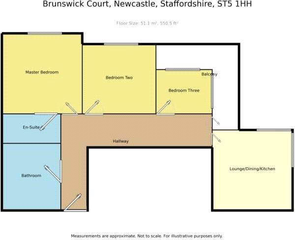 3 bedroom flat for sale - floorplan