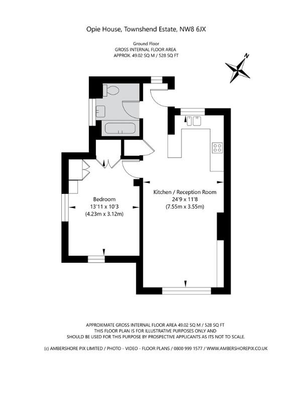 1 bedroom flat for sale - floorplan