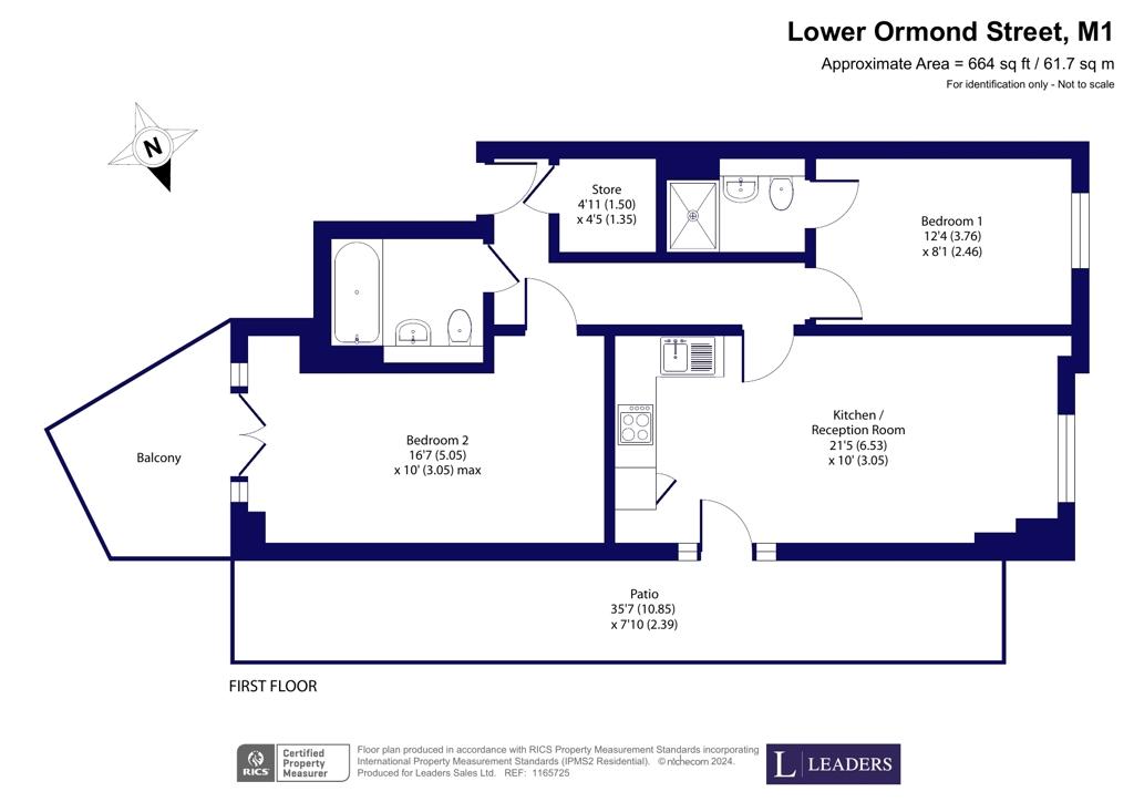 2 bedroom flat for sale - floorplan