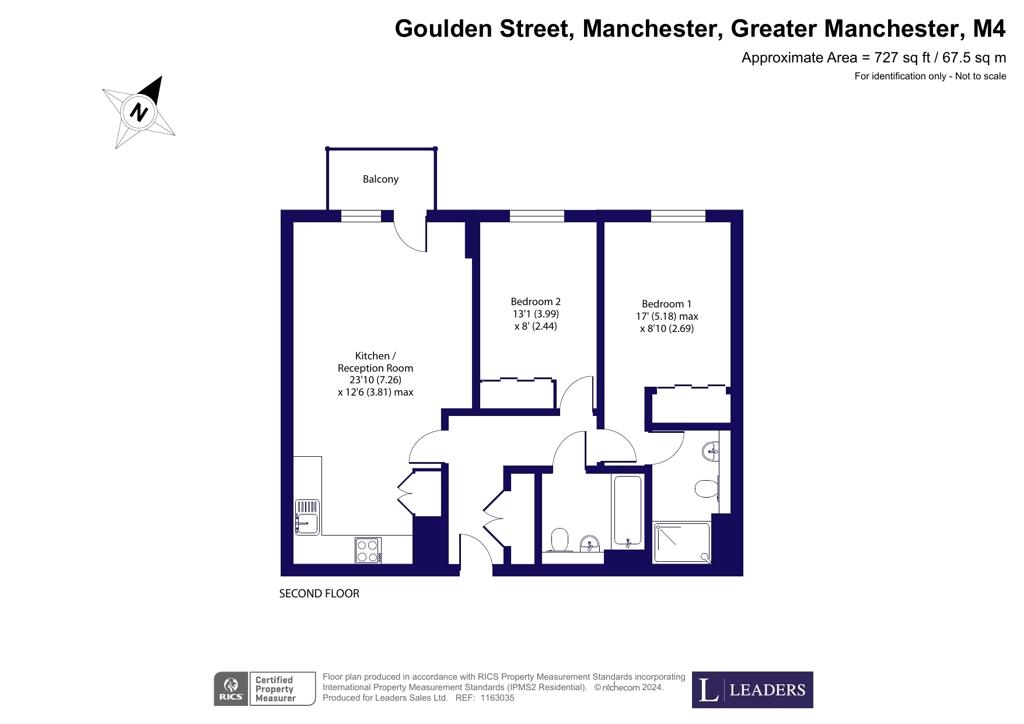 2 bedroom flat for sale - floorplan