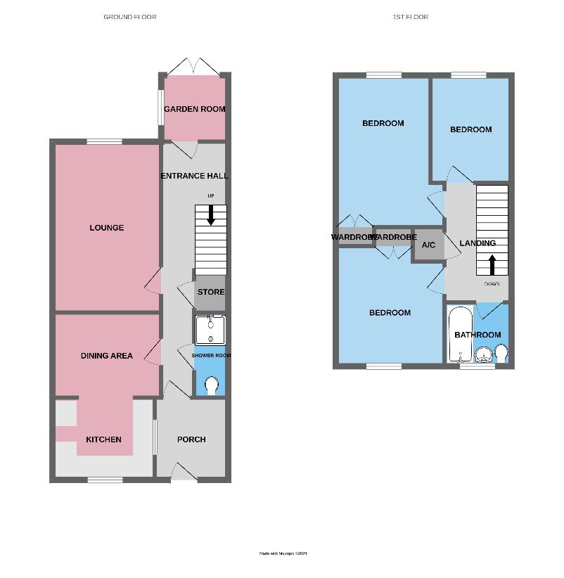 3 bedroom property for sale - floorplan